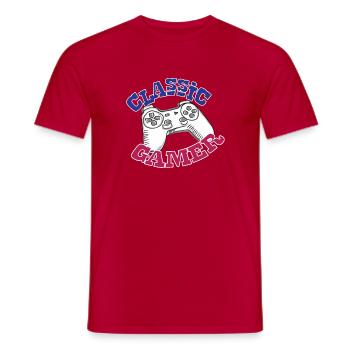 Game gambling game console gift - Men's T-Shirt - red - Front - AI Model Male 178 dark (178cm)