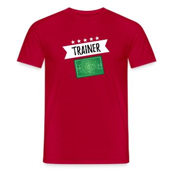 Conseil tactique des entraîneurs - T-shirt homme - rouge - Devant - AI Model Male 178 dark (178cm)