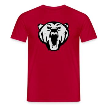 bear Bär grizzly - Männer T-Shirt - Rot - Vorne - AI Model Male 178 dark (178cm)