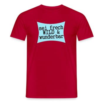 Be Naughty, Wild & Wonderful - Men's T-Shirt - red - Front - AI Model Male 178 dark (178cm)