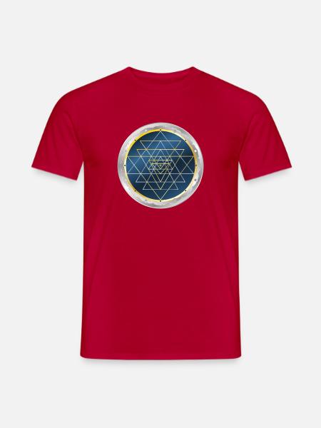 Sri Yantra, Heilige Geometrie - Männer T-Shirt - Rot