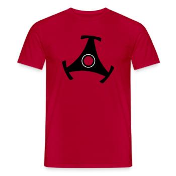 45 R.P.M. Record Adaptor - T-shirt homme - rouge - Devant - AI Model Male 178 dark (178cm)