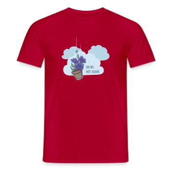 Oh no, not again! - Men's T-Shirt - red - Front - AI Model Male 178 dark (178cm)