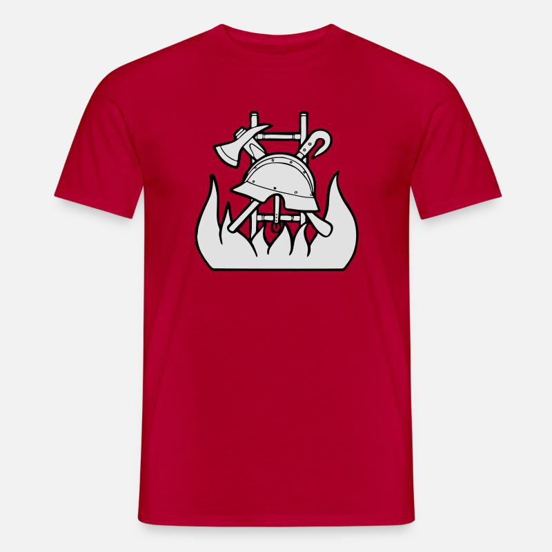 Feuerwehrlogo alt - Männer T-Shirt - Rot