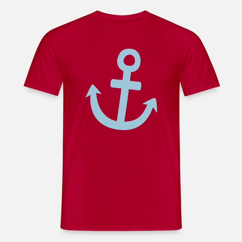 Illustration Anker Symbol maritim - Männer T-Shirt - Rot