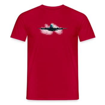 largest airliner - Men's T-Shirt - red - Front - AI Model Male 178 dark (178cm)