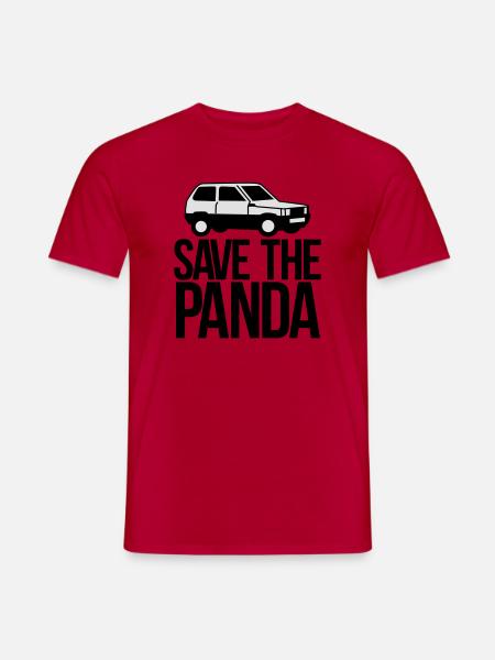 save the panda - Männer T-Shirt - Rot