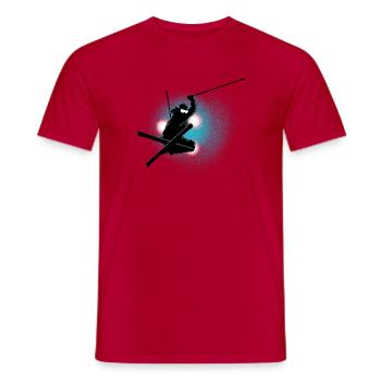 freestyle ski - T-shirt homme - rouge - Devant - AI Model Male 178 dark (178cm)