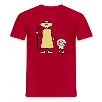 shepherd - Men's T-Shirt - red - Front - AI Model Male 178 dark (178cm)
