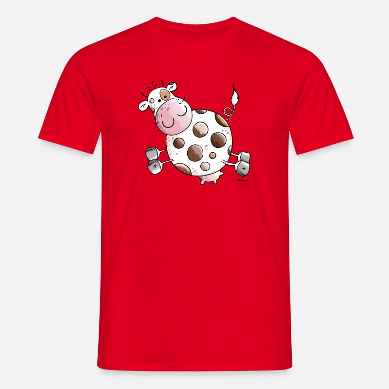 Molly ko - køer - T-shirt til herrer - rød