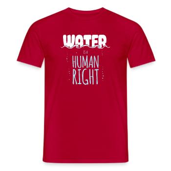 Water is a Human Right - Männer T-Shirt - Rot - Vorne - AI Model Male 178 dark (178cm)