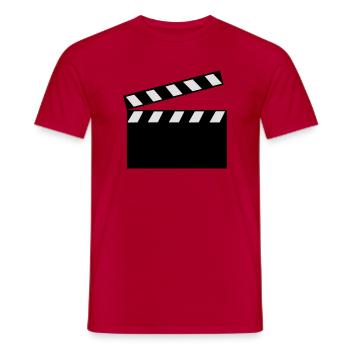 Clapper Board - Men's T-Shirt - red - Front - AI Model Male 178 dark (178cm)