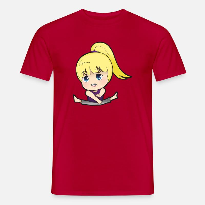 Chibi Anime Manga Splitkick - Männer T-Shirt - Rot