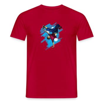 hip hop - Men's T-Shirt - red - Front - AI Model Male 178 dark (178cm)