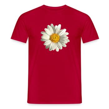chamomile - Men's T-Shirt - red - Front - AI Model Male 178 dark (178cm)