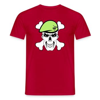 Party Shirt ,Feiern , Karneval, Söldner (25) - Männer T-Shirt - Rot - Vorne - AI Model Male 178 dark (178cm)