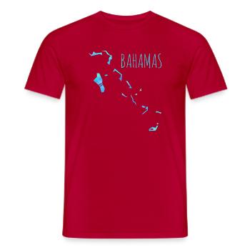Bahamas - Men's T-Shirt - red - Front - AI Model Male 178 dark (178cm)