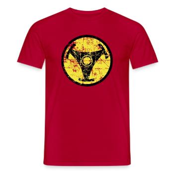 Atomic Vinyl 45rpm Nuklear Design - Männer T-Shirt - Rot - Vorne - AI Model Male 178 dark (178cm)