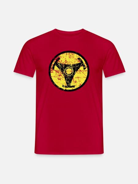 Atomic Vinyl 45rpm Nuklear Design - Männer T-Shirt - Rot