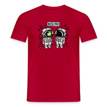 Bless you! - Männer T-Shirt - Rot - Vorne - AI Model Male 178 dark (178cm)