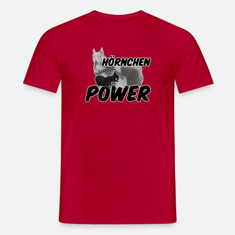 Hörnchenpower Eichhörnchen Tiere Spruch - Männer T-Shirt - Rot