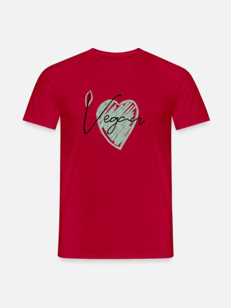 Végétalien - T-shirt homme - rouge