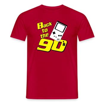 90s Party , Theme Party , 90s Retro Game (25) - Men's T-Shirt - red - Front - AI Model Male 178 dark (178cm)