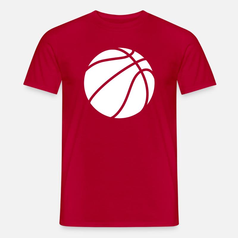 Logo de basket-ball blanc - T-shirt homme - rouge