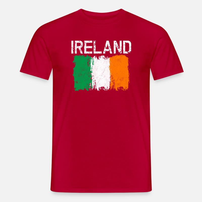 Grunge-Irland-Flaggendesign - Männer T-Shirt - Rot
