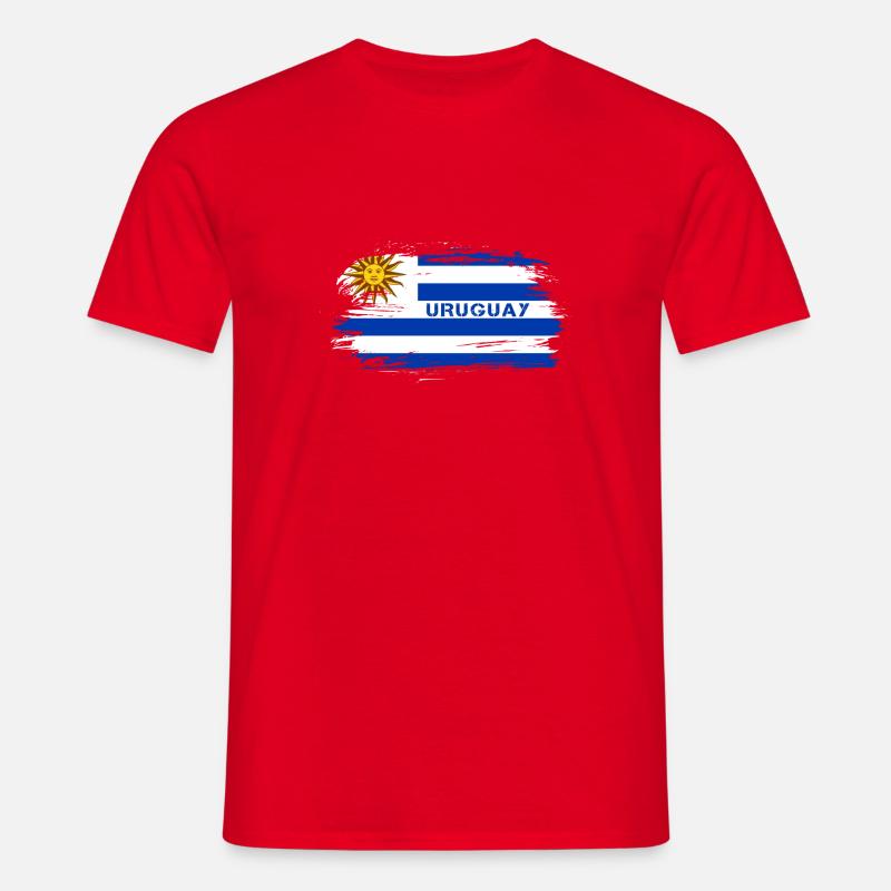 Uruguay Flaggen Design / Geschenkidee - Männer T-Shirt - Rot