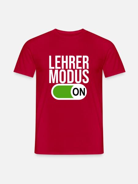 Lehrer Modus (weiß) - Männer T-Shirt - Rot