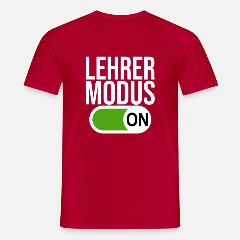 Lehrer Modus (weiß) - Männer T-Shirt - Rot