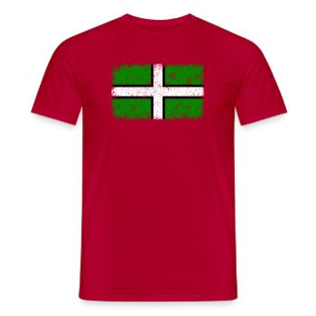 Devon - Vintage - Männer T-Shirt - Rot - Vorne - AI Model Male 178 dark (178cm)