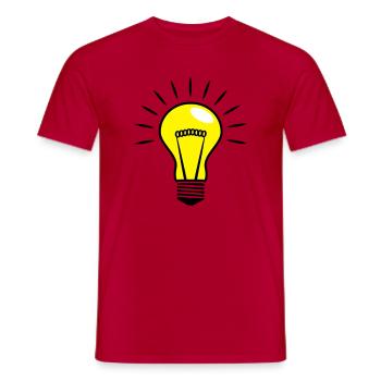 Ampoules Comic Vector 3 couleurs personnalisable - T-shirt homme - rouge - Devant - AI Model Male 178 dark (178cm)