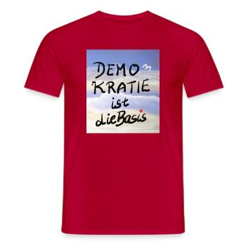EG Menschen I Demokratie I Basis I Politik - Männer T-Shirt - Rot - Vorne - AI Model Male 178 dark (178cm)