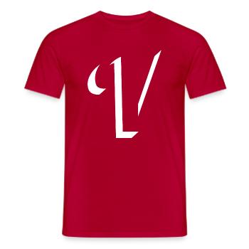 Letter V, name, the letter V - Men's T-Shirt - red - Front - AI Model Male 178 dark (178cm)