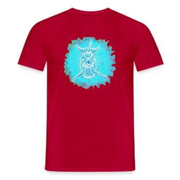 Joyeux Dauphin - Sonja Ariel de Staden - T-shirt homme - rouge - Devant - AI Model Male 178 dark (178cm)