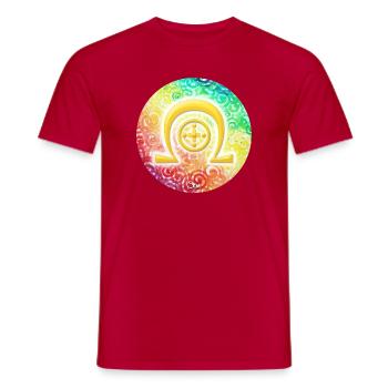 Rainbow Dimension Symbol Healing - Sonja Ariel - Men's T-Shirt - red - Front - AI Model Male 178 dark (178cm)