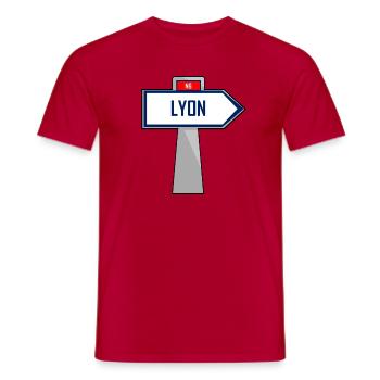 Lyon Direction - Männer T-Shirt - Rot - Vorne - AI Model Male 178 dark (178cm)