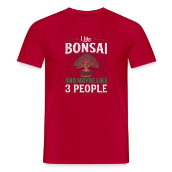 Bonsai - T-shirt homme - rouge - Devant - AI Model Male 178 dark (178cm)