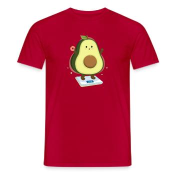 Avocat sur un régime : design alimentaire drôle - T-shirt homme - rouge - Devant - AI Model Male 178 dark (178cm)