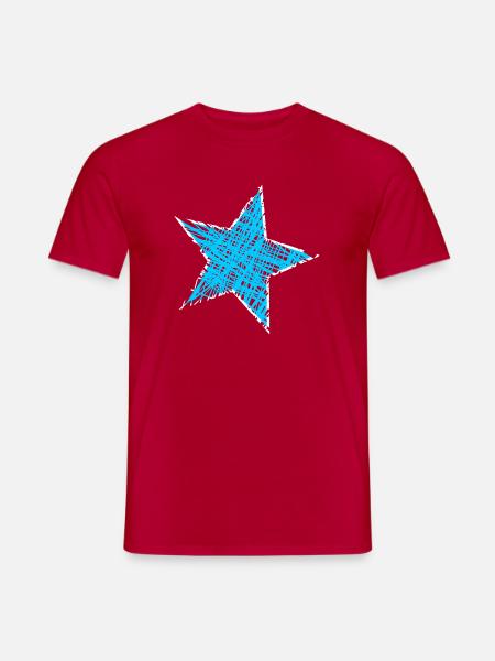 STERN. STERNE. STERN. STERNE. FEST. JAHRESTAG - Männer T-Shirt - Rot
