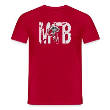 Mtb - Men's T-Shirt - red - Front - AI Model Male 178 dark (178cm)