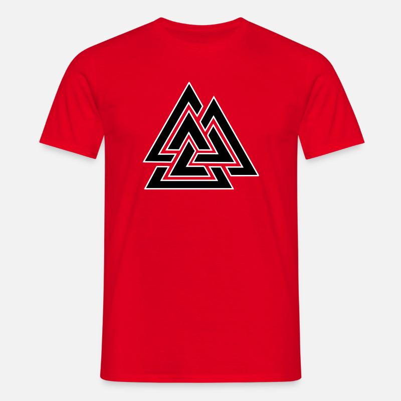 Triangular intertwined pattern - Men's T-Shirt - red