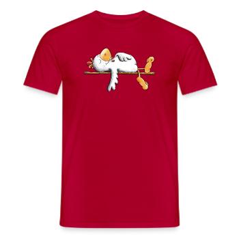Lazy chicken I Lazy I Sleep - Men's T-Shirt - red - Front - AI Model Male 178 dark (178cm)