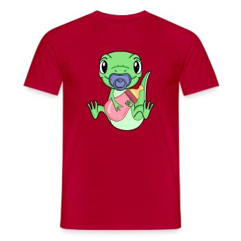 Bébé Lézard - T-shirt homme - rouge - Devant - AI Model Male 178 dark (178cm)
