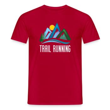 Trail Running - T-shirt homme - rouge - Devant - AI Model Male 178 dark (178cm)