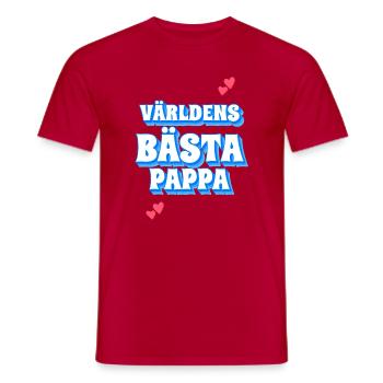 Världens bästa pappa - T-shirt herr - röd - Fram - AI Model Male 178 dark (178cm)