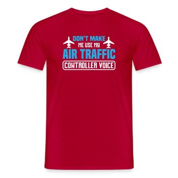 Humorvolles Flugzeug-Design für Flugbegeisterte - Männer T-Shirt - Rot - Vorne - AI Model Male 178 dark (178cm)