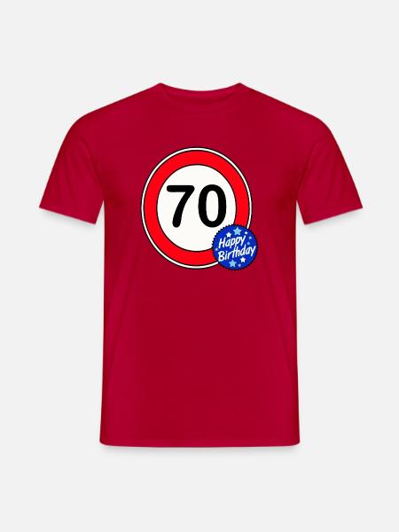 70-årsdag, 70, gratulerer med dagen (25) - T-skjorte herre - rød